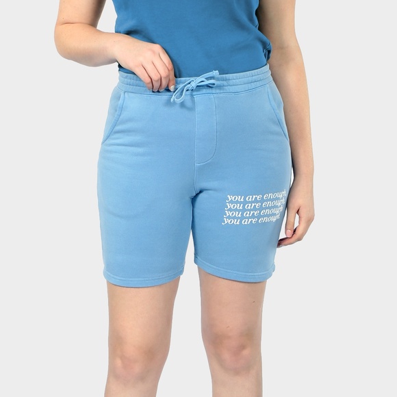 WOMEN'S TALL SZ’s S/M-M/L You Are Enough Long Drawstring Shorts - Picture 1 of 4